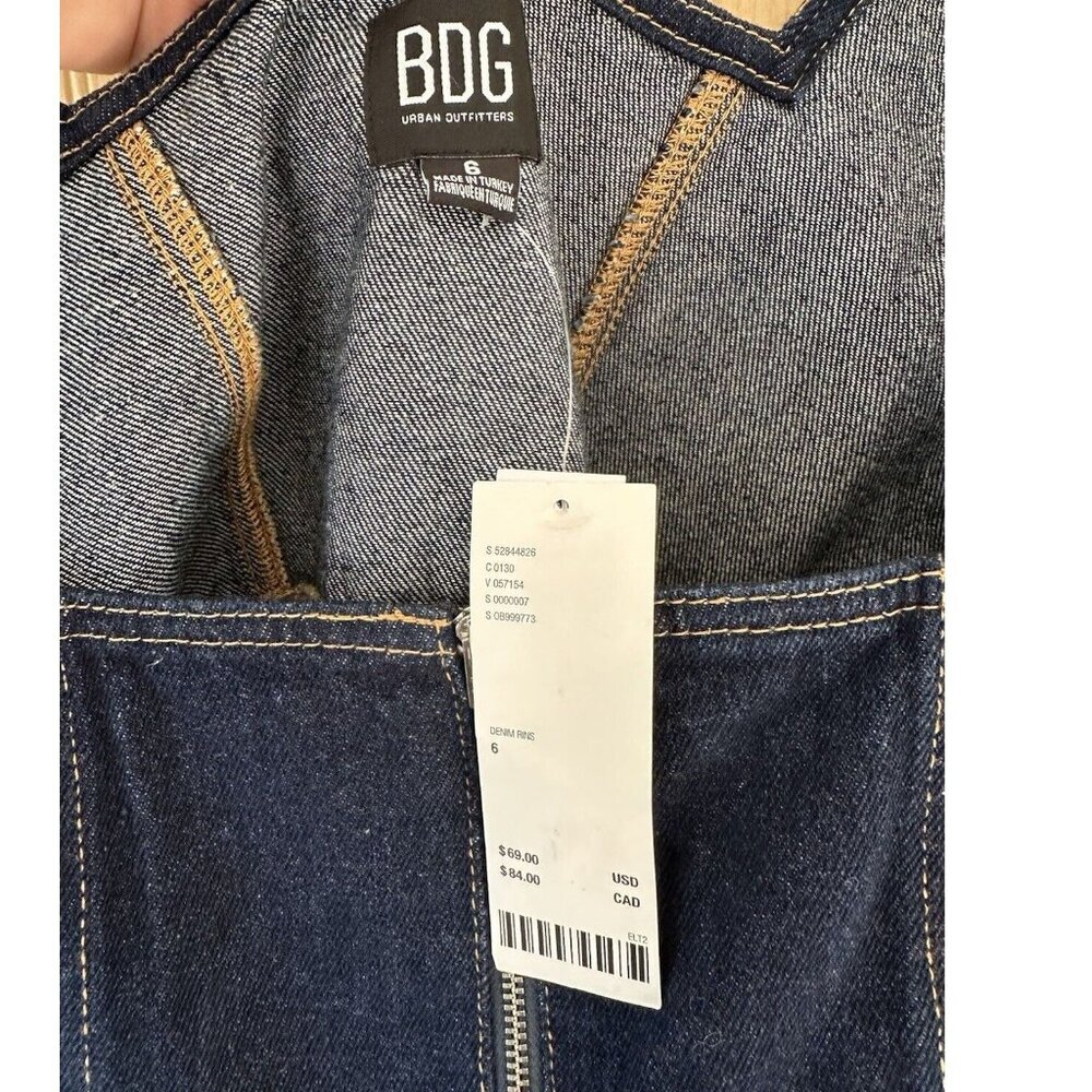 NWT URBAN OUTFITTERS BDG Zella Denim Zip Up Mini Dress in Size 6 casual - Picture 4 of 6